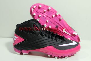 Nike Super Speed TD 3 4 Football Cleat Pink Breast Cancer New 396254