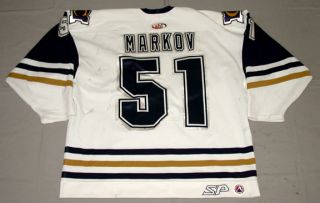 2000 01 Andrei Markov Quebec Citadelles AHL Game Worn Hockey Jersey