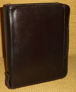  Rings Burgundy Leather Franklin Covey Planner Binder Briefcase