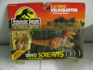 1993 Jurassic Park Electronic Velociraptor Action Figure MOC