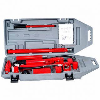  Hydraulic Jack Body Frame Repair Kit 2 Wheels Tools RAM Pump