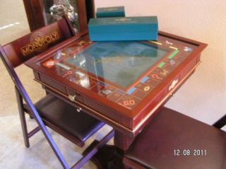 Franklin Mint Monopoly Collectors Game Table MillionaireSchairs