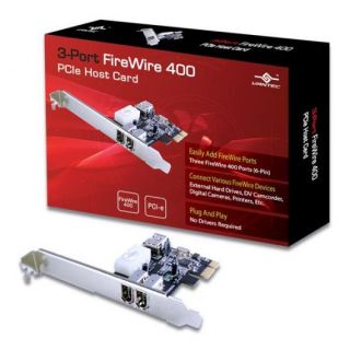 Port FireWire 400 PCIe Host Card 2 External / 1 Internal FireWire