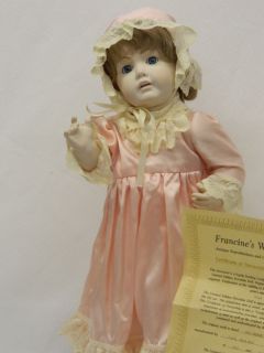 1988 Francine Cee Antique Reproduction Porcelain Doll Hilda J D K Mold