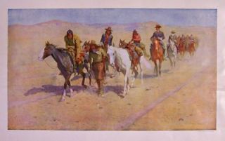 Frederic Remington 5 Color Artist Proof Prints Colliers Weekly Early