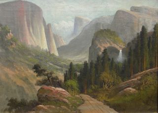 Frederick Schafer (1839 1927) Yosemite Valley Oil