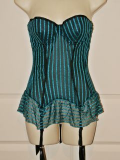 Seduction Striped Fishnet Bustier by Fredericks of Hollywood