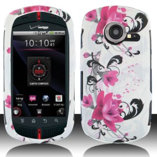 for Verizon Casio GzOne Commando PINK ROSE PROTECTIVE COVER HARD PHONE