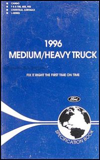 1996 Ford Truck F700 F800 F900 Cargo Service Specs Book