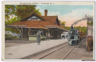  Pennsylvania Railroad Station Freehold NJ 1924
