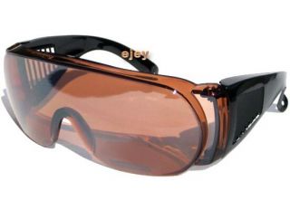 Driving Lens Fits Over RX Glasses Sunglasses Amber Lens