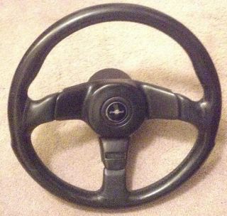 FITTIPALDI black leather 350mm steering wheel with build on Hub