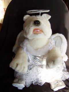 Build A Bear White French Bull Dog with Angel Outfit