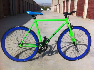 Fixie Bicycle Fixed Gear Track Bike Vivid Bicycles New Neon Green Blue