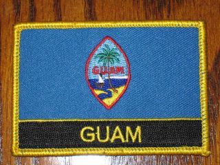 Guam Flag Patch embroidered stitching Island of Guam iron on new