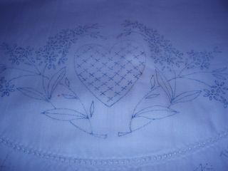 Vintage 2 R Frankel Heart Stamped Cotton Pillowcases to Embroider