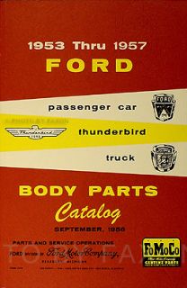 Ford Body Parts Book 1953 1954 1955 1956 1957 Car Truck Thunderbird
