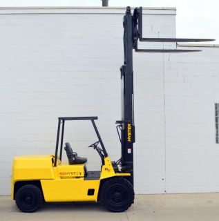   HYSTER 10000 LB LPG PNEUMATIC FORKLIFT 10,000 H10XL SOLID AIR TIRES