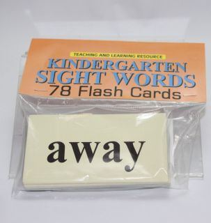 78 Sight Word Flash Cards Pre school Kindergarten