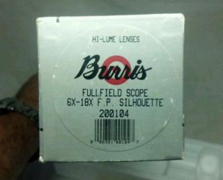 Burris Scope Box 6X 18x Fullfield FP Silhouette 200104
