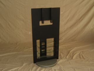 Techcraft Flat Screen TV Stand Black Gray Contemporary WSW37 Laminate