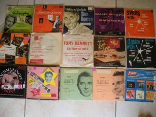 Lot of 15 45 Albums Records Artie Shaw Duke Ellington Gleason Jazz RCA
