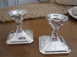 Fred Hirsch Sterling Candle Holders Candlesticks Holiday Ready