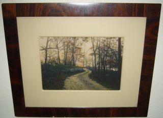 ANTIQUE WOOD FRAME FRED THOMPSON GOLDEN TRAIL UNSIGNED COLORIZED