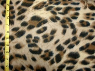  Cheetah Wild Cat Animal Spots Polar Fleece Fabric Antipill BTY