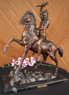 Frederic Remington Scalp Bronze Sculpture Statue Art Nouveau Figure