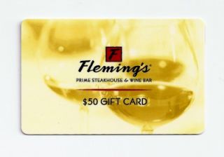 Flemings Prime Steakhouse and Wine Bar $50 Gift Card