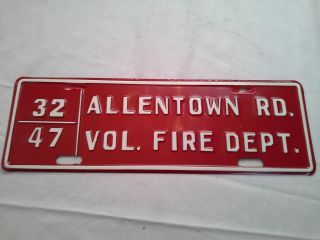 VINTAGE Allentown Road VFD Fort Washington MD Firefighter License