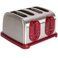 Kalorik 1500 Watt 4 Slice Toaster Metallic Red