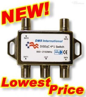 4x1 DiSEqC Switch for FTA Systems Satellite Dish Dmsi