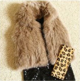 NWT Elie Tahari Samara Golden Island Fox Fur Vest Top Jacket Coat Size