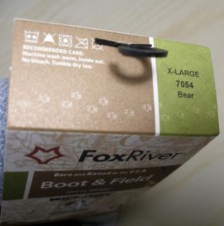 FoxRiver New Boot & Field Wick Dry Gray Socks size XL Fox River