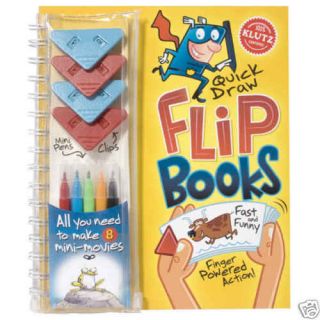 Quick Draw Flip Books Kids Klutz Book Art Kit