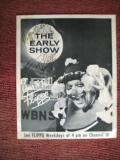 FLIPPO The CLOWN, WBNS TV, Columbus, Oh autograph