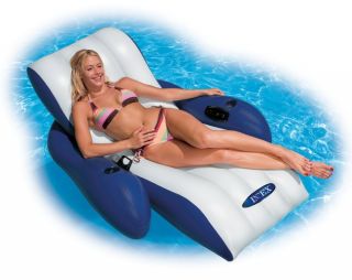 intex floating recliner lounge w cup holders 58868e brand new