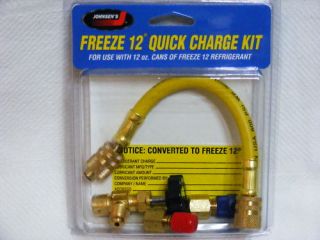 R12 TO FREEZE 12 REFRIGERANT HOSE CAN TAPPER Quick Charge Kit JOHSENS