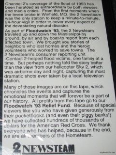 Flood Watch 1993 VHS St Louis Channel 2 Mississippi New