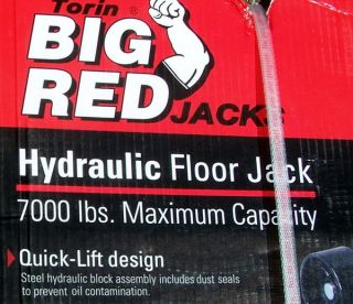 New 3 1/2 TON 3.5 Garage Big Red HYDRAULIC FLOOR CAR LIFT JACK
