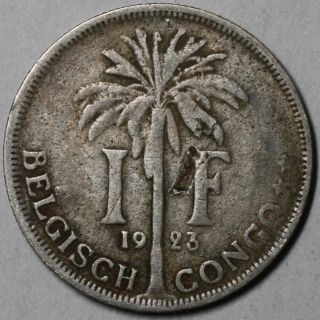 nice belgium congo 1 franc with oil palm tree design terms of sale 1