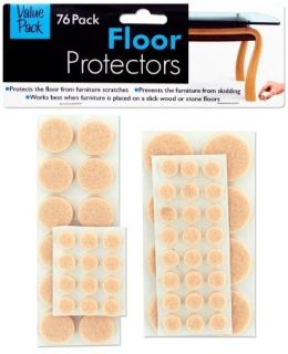 76 Furniture Floor Scratch Protector Pads Set Self Adhesive for Chair