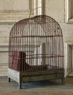Primitive French Country Rustic Birdcage Decor