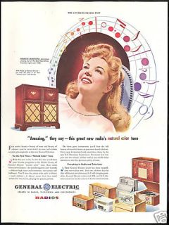 1946 Frances Langford GE General Electric Radio Ad