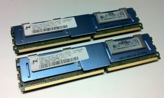 4GB 2x2GB PC2 5300F Fully Buffered FB DIMM DDR2 667 Micron HP Branded