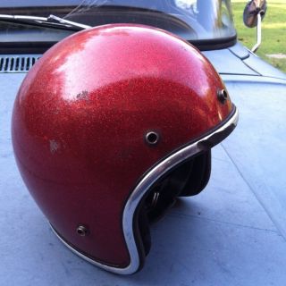 Arthur Fulmer AF40 Vintage Red Metalflake Helmet Medium