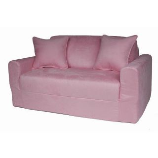 Fun Furnishings Micro Suede Sleeper Sofa Pink