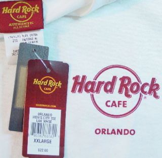 hard rock cafe orlando florida 2010 hot new white tee shirt adult men